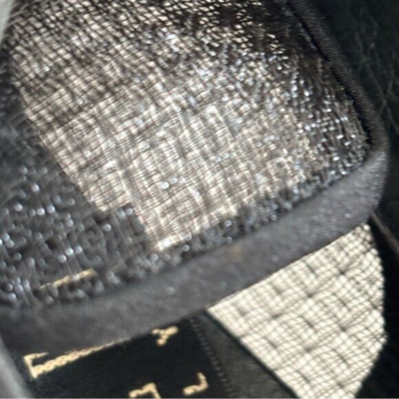 Amalfi (7.5 B) Elegant Italian Black Mesh Oxford Square Toe Lace Up Heels - Picture 9 of 9